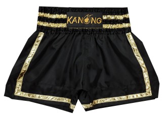 KANONG 泰拳褲 : KNS-140-黑色-金色